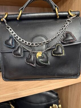 Handcrafted Puffy Heart Bag Charm